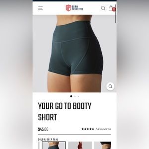 Born Primitive “Your Go To Booty Short” Deep Teal. Great used condition